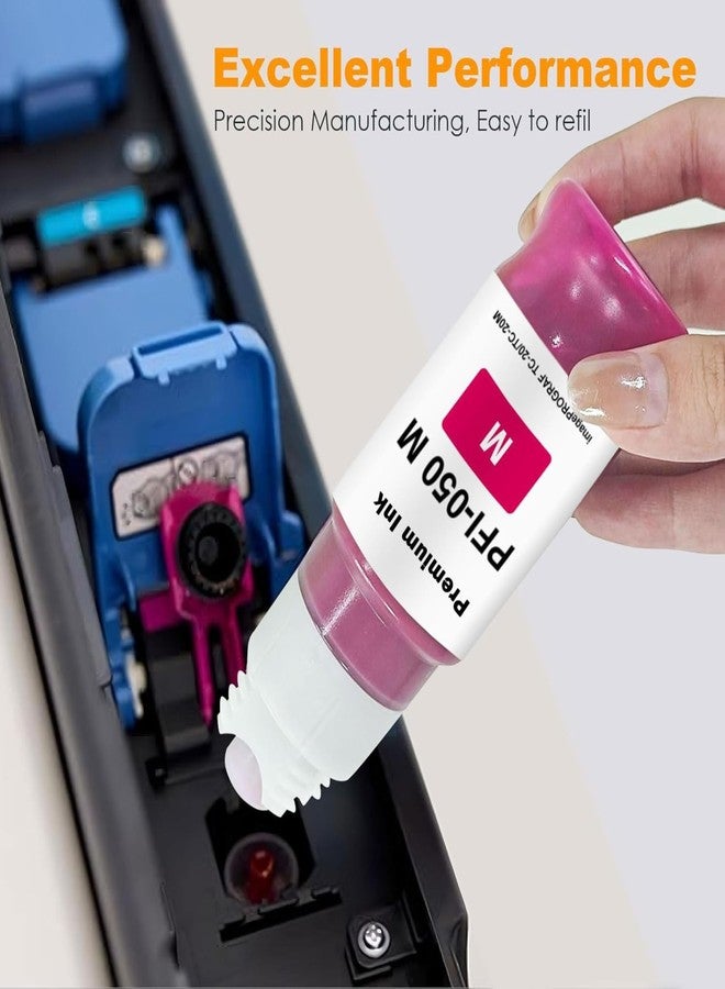 CANOFF PFI 050 Multicolor Pigment Refill Ink Replacement for Canon PFI-050 Ink Bottles Compatible with imagePROGRAF TC-20 TC-21 TC-20M TC-21M Printers 7500-6500 Page (CMY,BK+BK_Pack_of_5pc. x 70ml) - Image 4